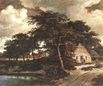 Meyndert Hobbema : Landscape with a Hut